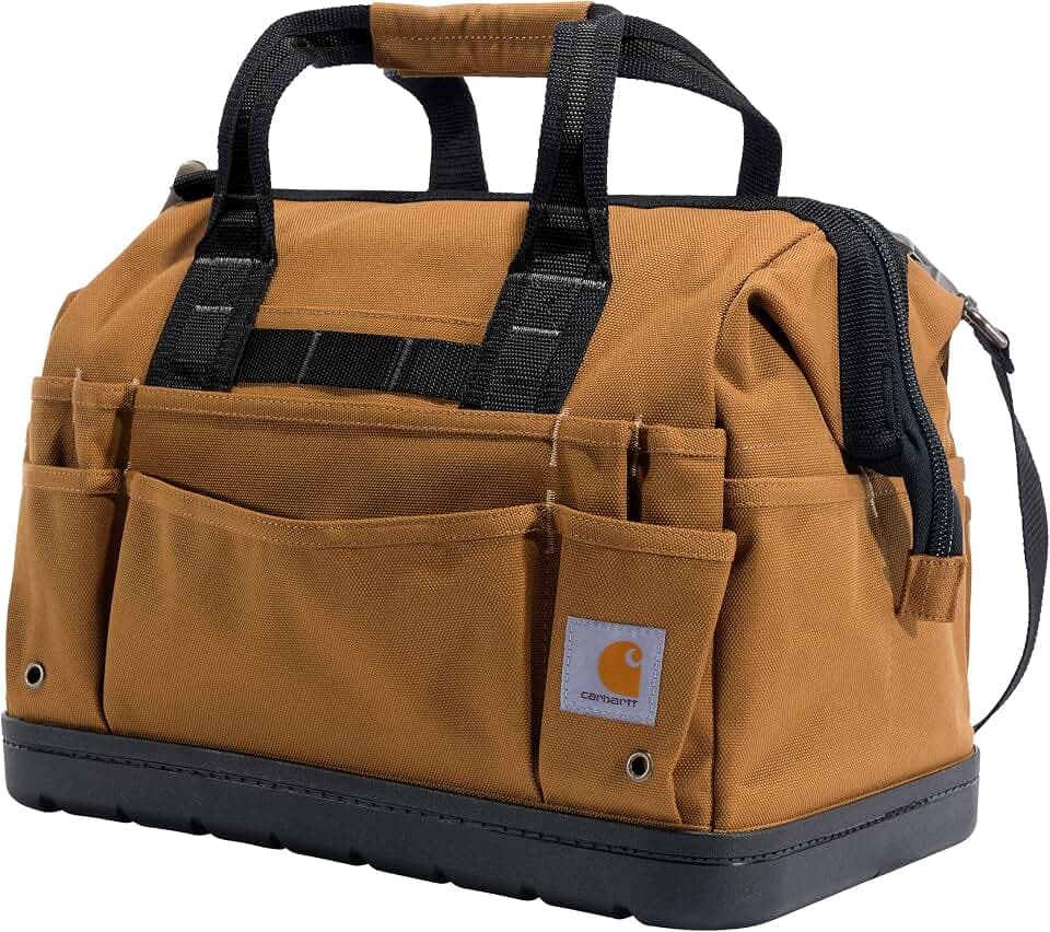 Carhartt 16-Inch Molded Base Heavyweight Tool Bag Carhartt Brown