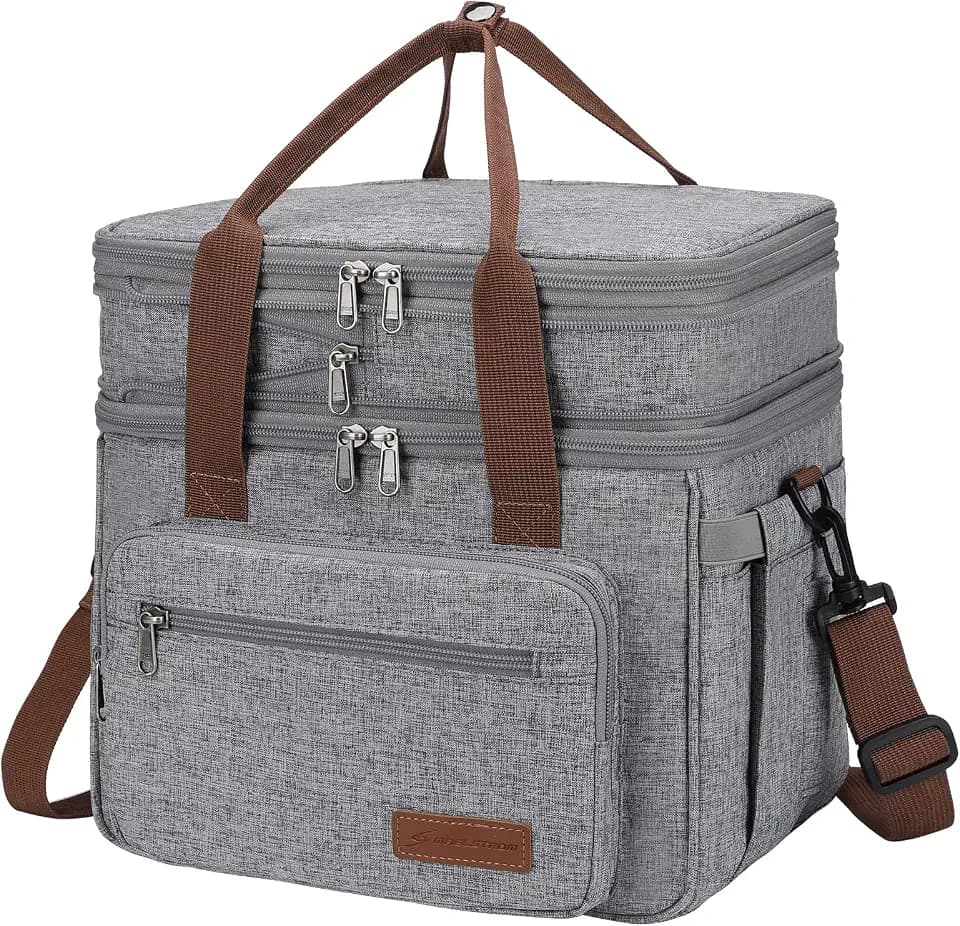 Maelstrom 23L Insulated Lunch Box, Expandable Double Deck Cooler Bag