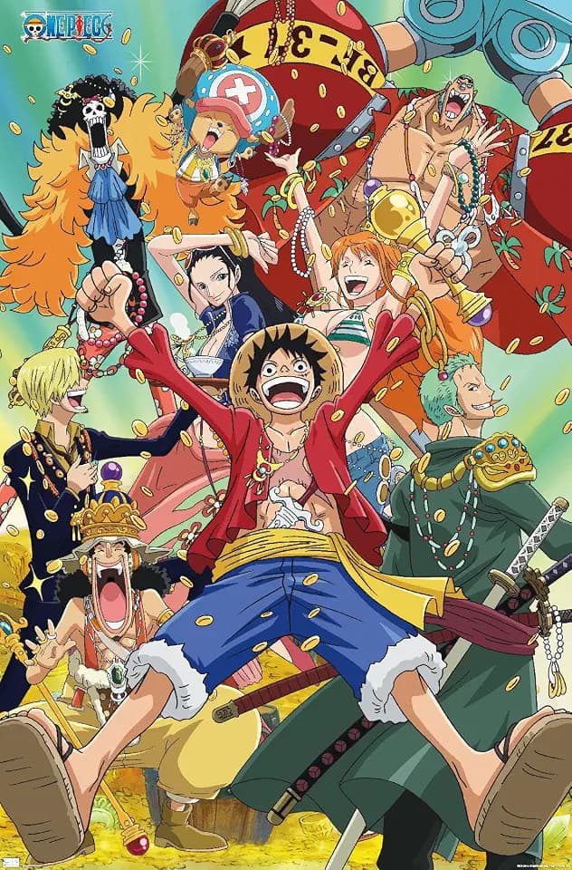 One Piece: Fishman Island - Crew Treasure Wall Poster, 34L" x 22.4W", Premium Unframed Version
