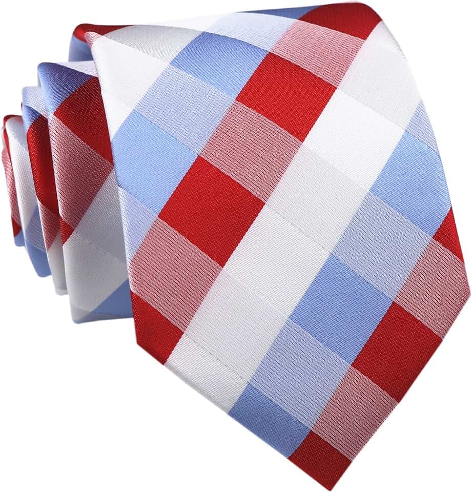 Men's Plaid Check Stripe Ties Pattern Business Formal Designer Wedding Party Neckties