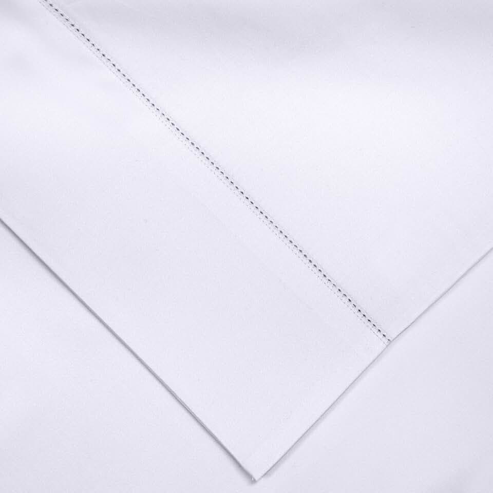 pointehaven Kissenbezüge aus Pima-Baumwolle, Fadenzahl 800, Standard, Blau Standard weiß
