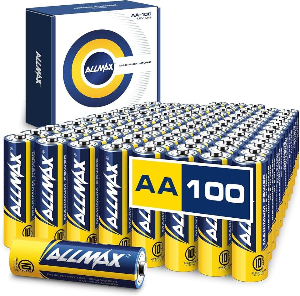 ALLMAX AA Mignon Alkaline-Batterien (LR6), Maximum Power, 100 Stück, 1,5 V