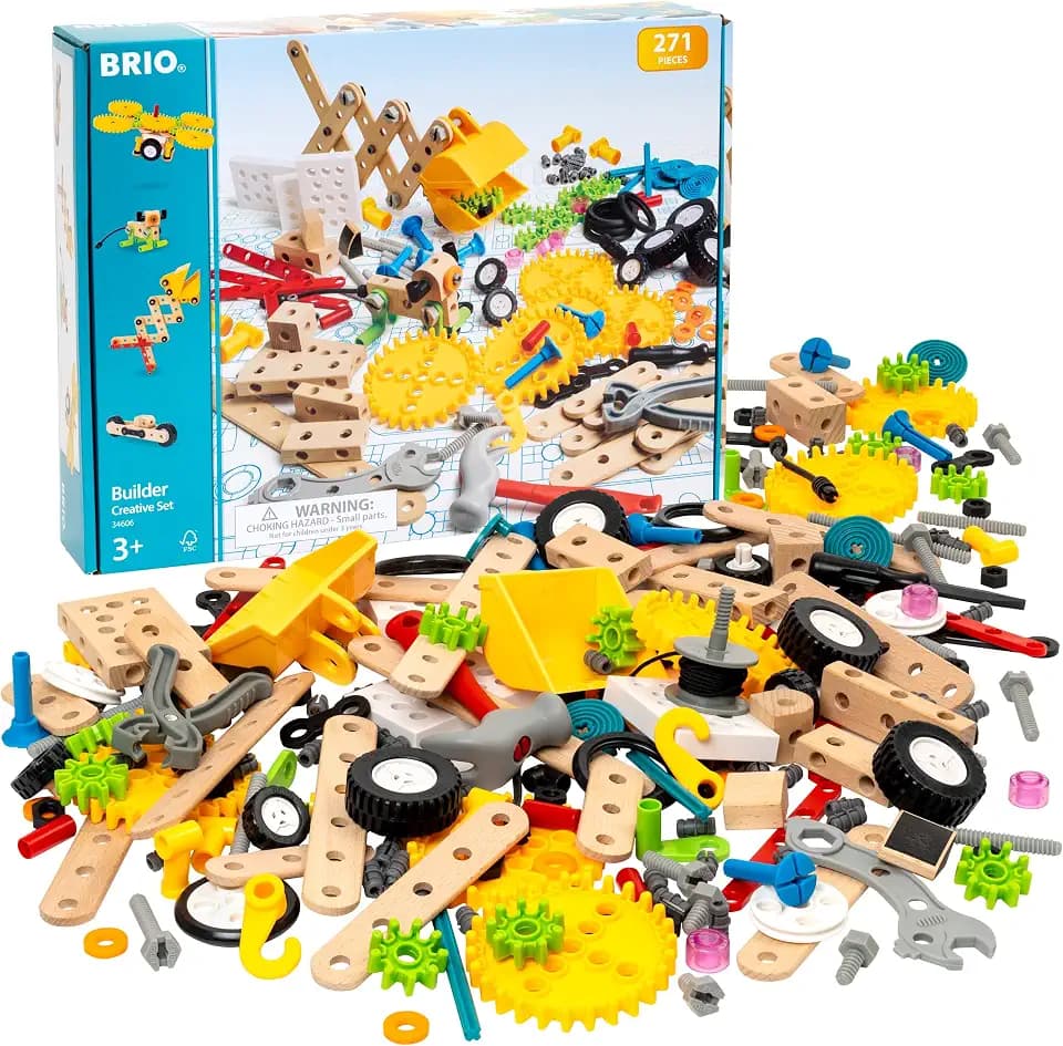 BRIO Builder - 34606 Builder Kindergartenset, 271 TLG. | 271-teiliges Lern- und Konstruktionsspielzeug für Kinder ab 3 Jahren