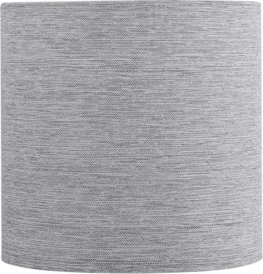 Aspen Creative 31201 Small Clip-On Drum Lamp Shade in Grey Silver, 5" Top x 5" Bottom x 5" Slant Height, for Chandeliers & Wall Sconces