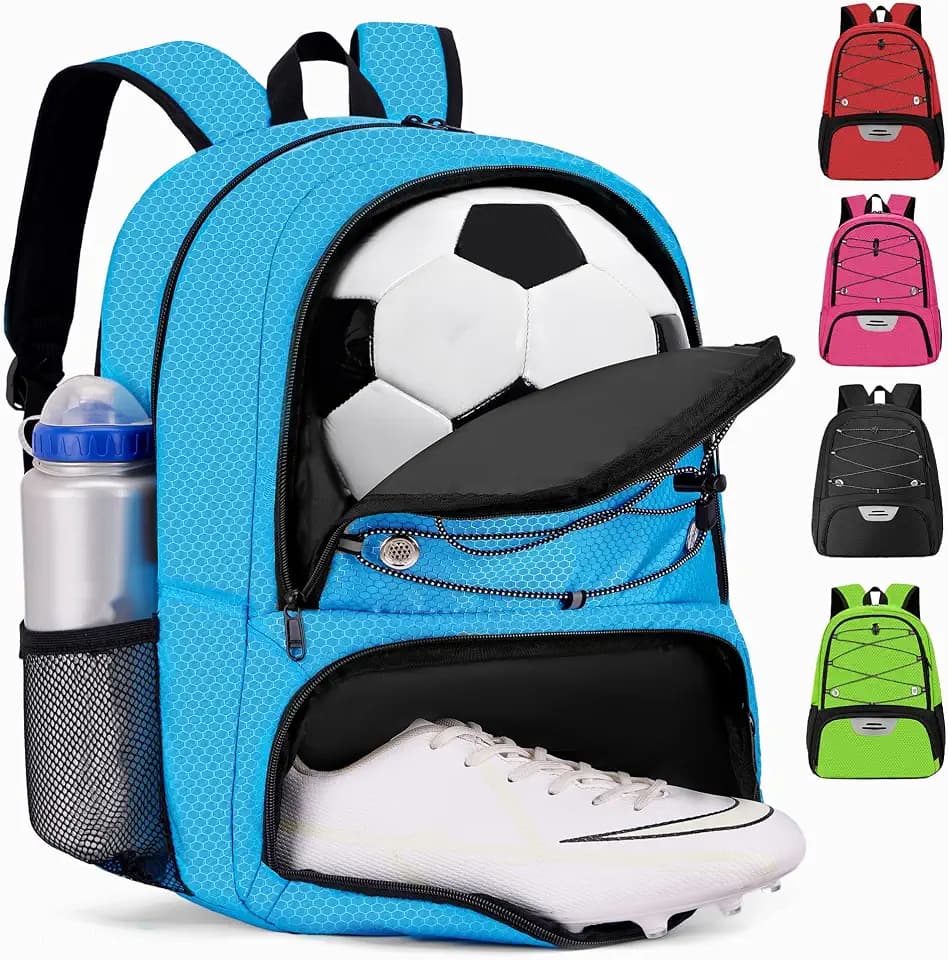 Hsmihair Soccer Backpack,Soccer Bag with Ball Holder and Cleat Compartment