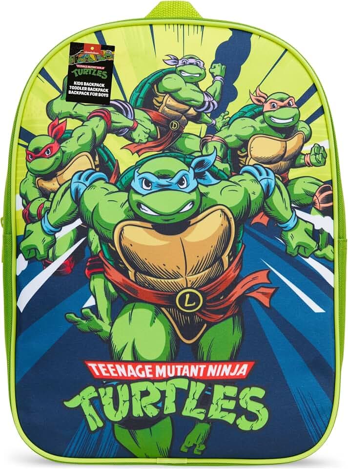 Get Trend Teenage Mutant Ninja Turtles Mini Backpack Kids Toddlers 12x9” Rucksack Kindergarten Bag Preschool Sports Backpacks 3+ Gifts for Kids (Green TMNT)