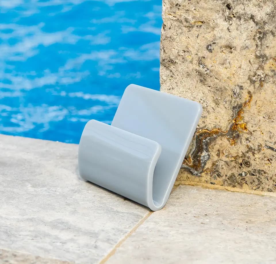 Modern Acrylic Pool Handhold - Easy Installation, ISPSC Compliant, Multiple Colors & Transparent Options (Ghost Gray)