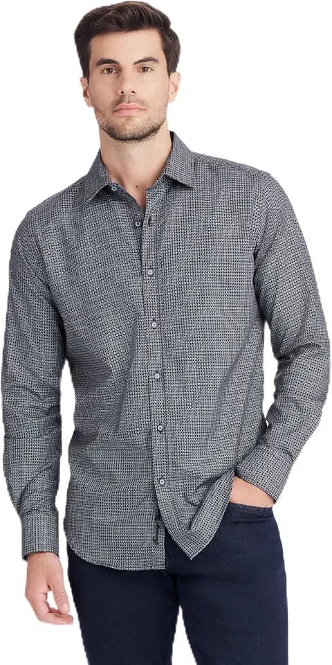 Robert Graham Men's Dex Long Sleeve Woven Button Down Shirt