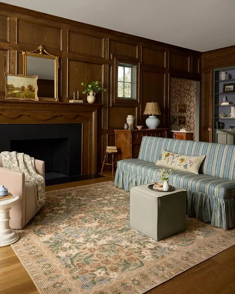 Loloi Rifle Paper Co Orchard Sand/Multi 7'-6" x 9'-6" Area Rug