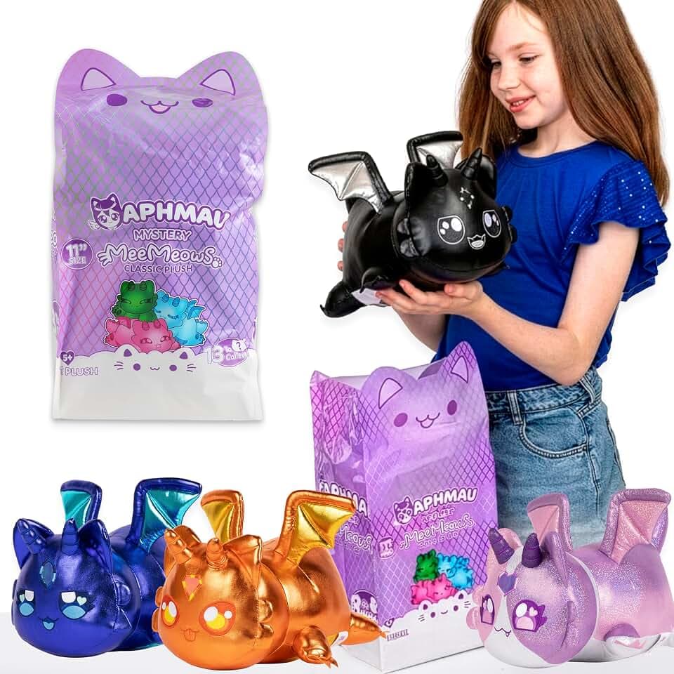 Aphmau MeeMeows 27.9 cm Classic Mystery Plush Dragon YouTube Minecraft Gaming Channel Plush Mystery Box Blind Box 1 of 8 Possible Dragon MeeMeows Official Merch