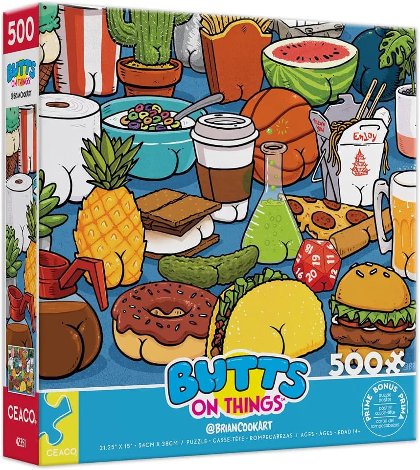 Ceaco - Butts on Things - 500 Piece Jigsaw Puzzle for Adults
