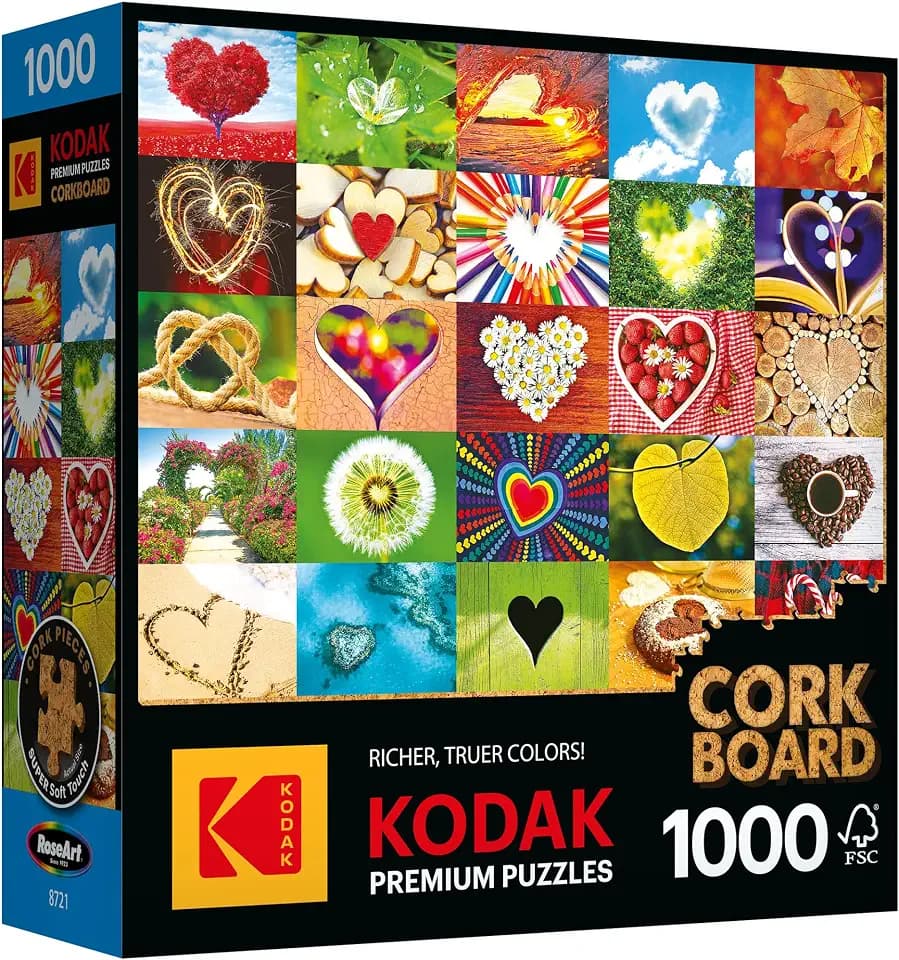 RoseArt - Kodak Premium Cork - Love is Everywhere - 1000 Piece Jigsaw Puzzle for Adults