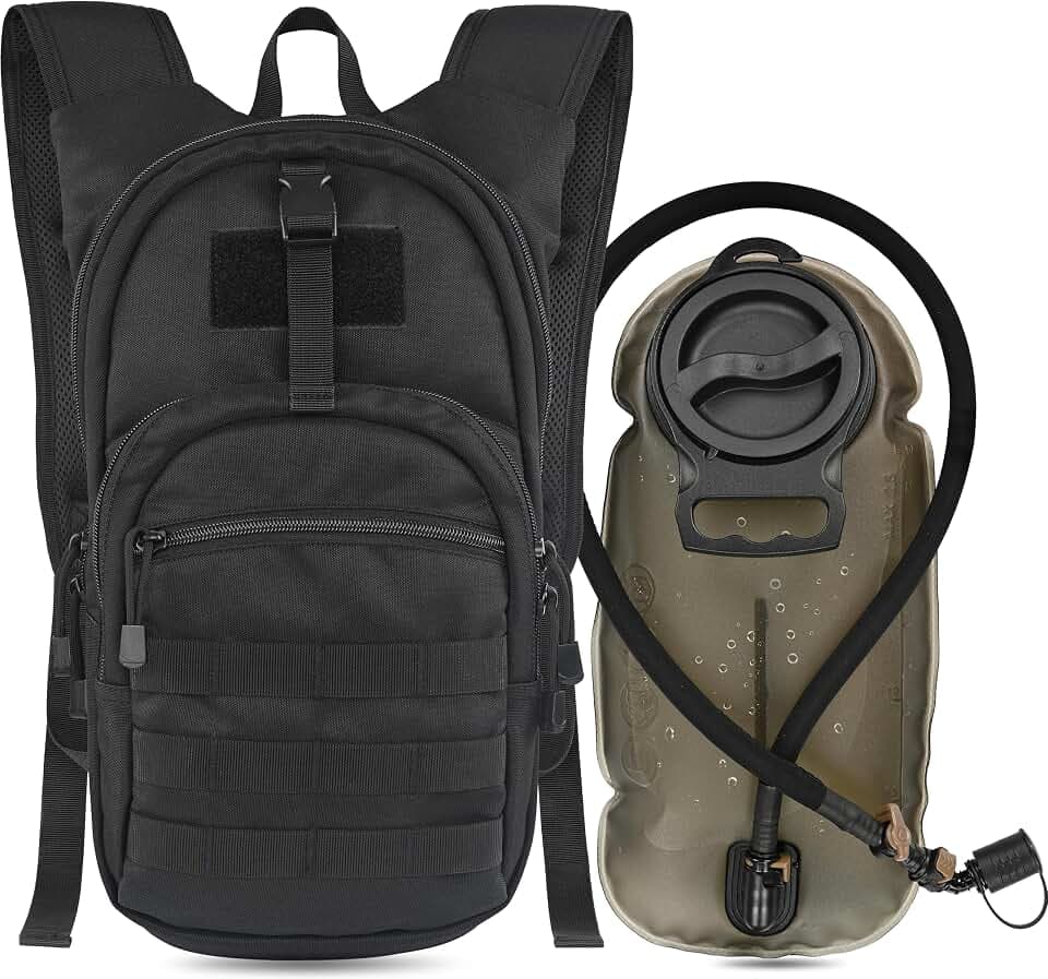 MARCHWAY Tactical MOLLE Hydration Backpack Daypack with 2.5L Water Bladder