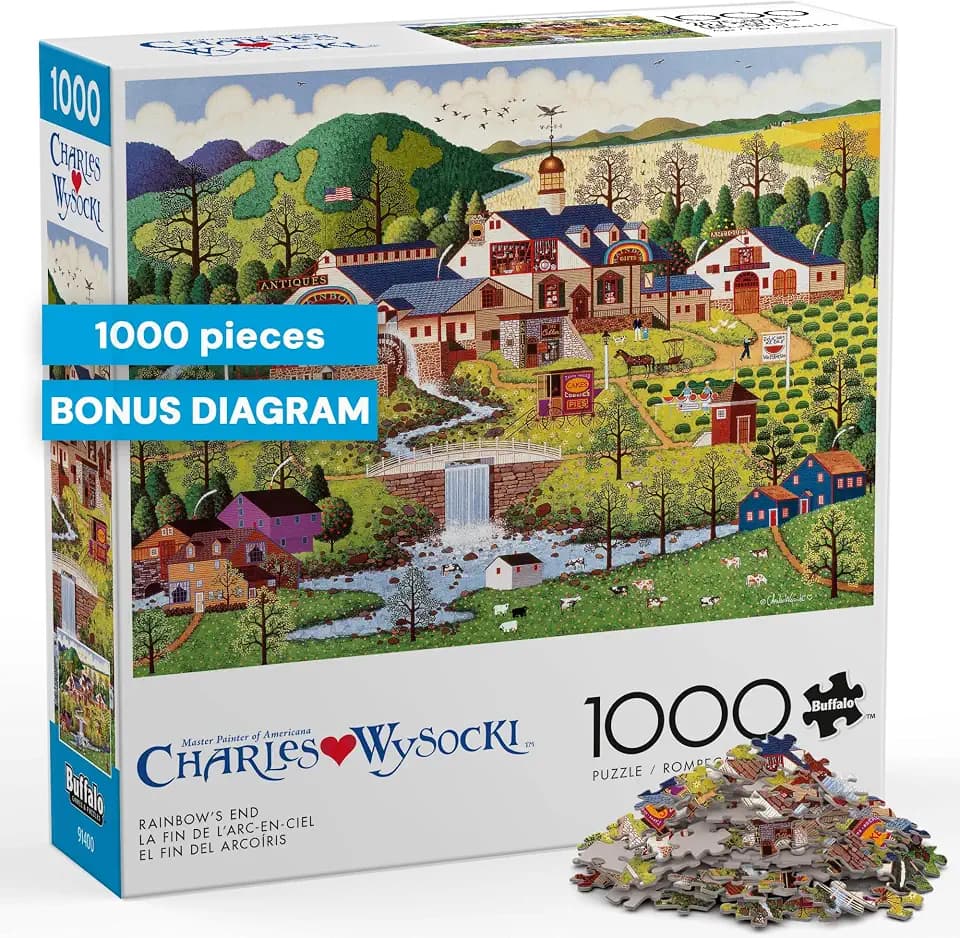 Buffalo Games - Charles Wysocki Rainbow's End - 1000 Piece Jigsaw Puzzle
