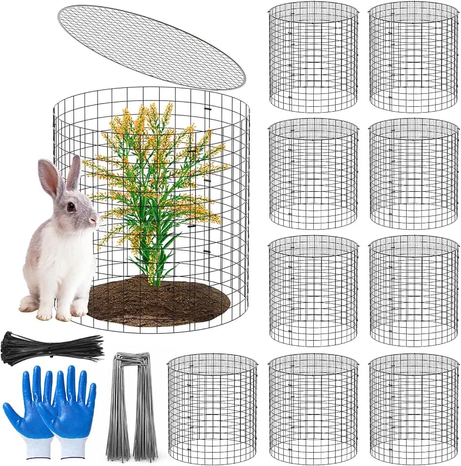 SPECILITE 10 Pack Plant Protector from Animals, 14"x14" Pre-Bent Wire Mesh