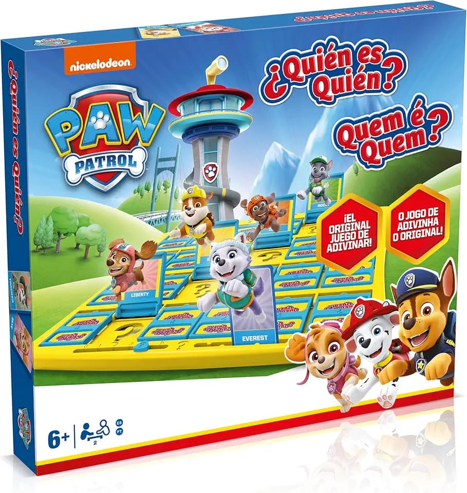 Winning Moves Guess Who Paw Patrol Brettspiel Wer ist – Begleite Paw Patrol in diesem lustigen Spiel für Kinder ab 6 Jahren, für 2 Spieler.