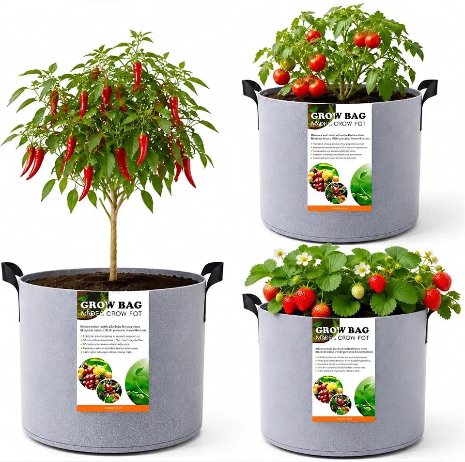 35 Gallon Fabric Grow Bags Nursery Planter Pot for Plants with Handles,3PCS
