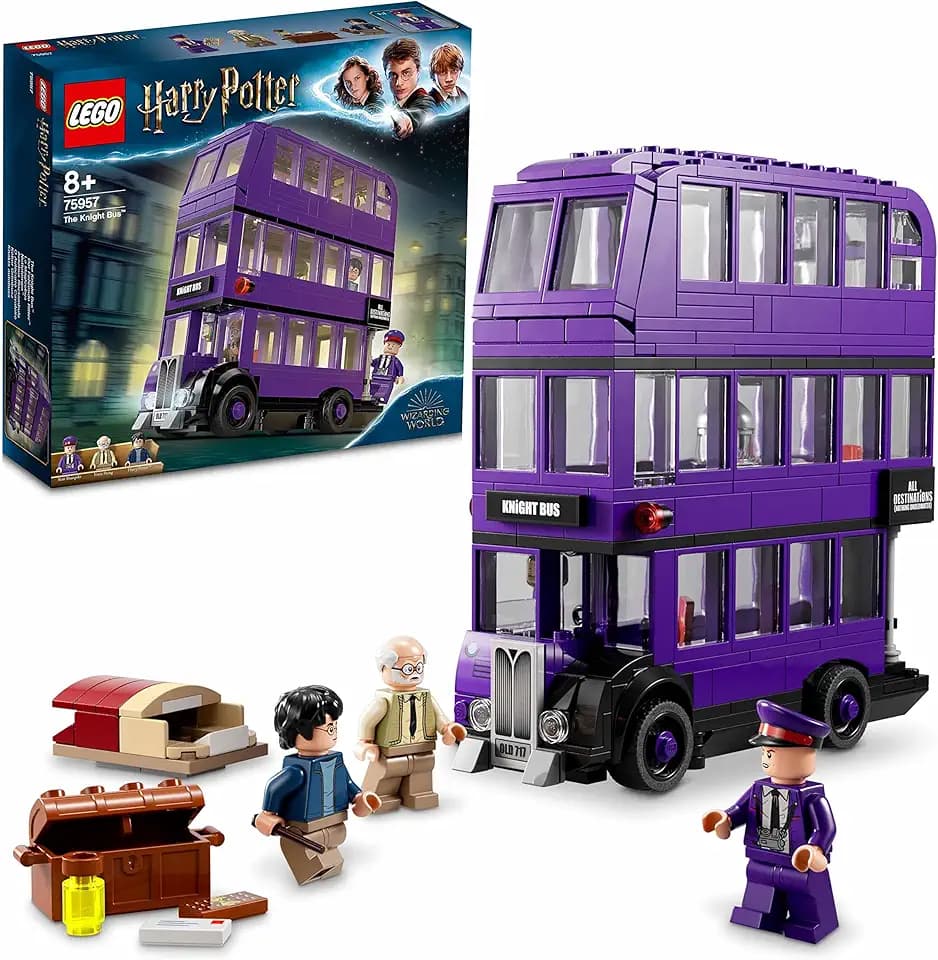 LEGO 75957 Harry Potter Der Fahrende Ritter Spielzeug, Dreifachdeckerbus, Sammlerset mit Minifiguren