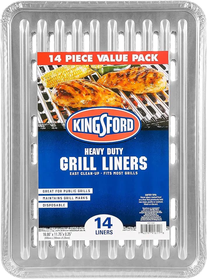 Kingsford Heavy Duty Disposable Grill Liners, 16 x 11.75 Inch, 14 Count