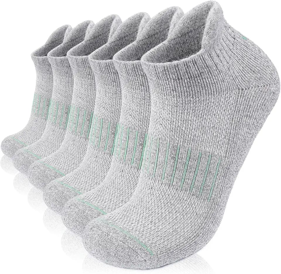 Lapulas Merino Wool Ankle Socks for Men Women, Hiking Running, 6 Pairs