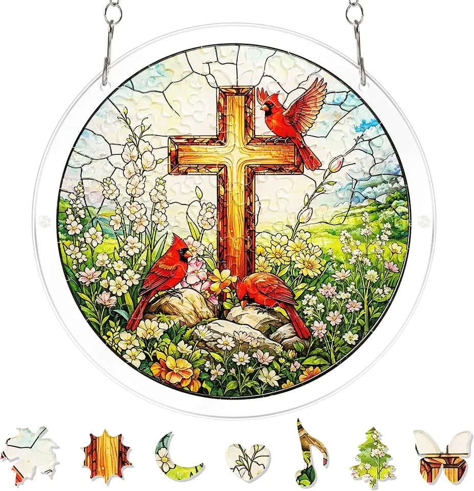 Acrylic Suncatcher Puzzle for Adults, Jigsaw Puzzle Suncatcher