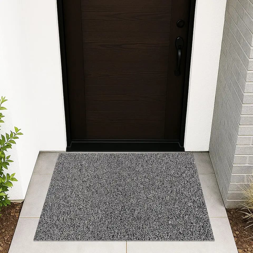 Ultralux XL strapazierfähige Schmutzfang-Fußmatte, rutschfeste Drainage-Eingangsmatte 150 x 90cm Vinyl-Spulenmatte, Schlamm & Staubbarriere, Außenbereich Abstreifer ohne Rücken & Rand, Schwarz & Weiß