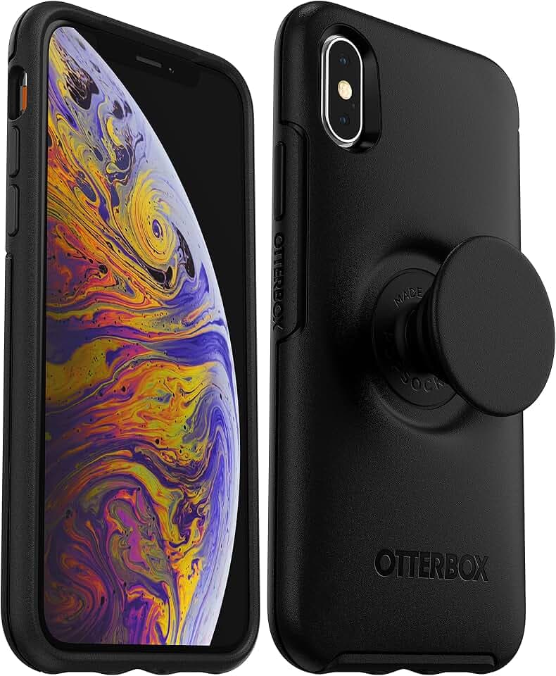 OtterBox + Pop Symmetry Series Case for iPhone Xs & iPhone X (ONLY) Non-Retail Packaging - Black