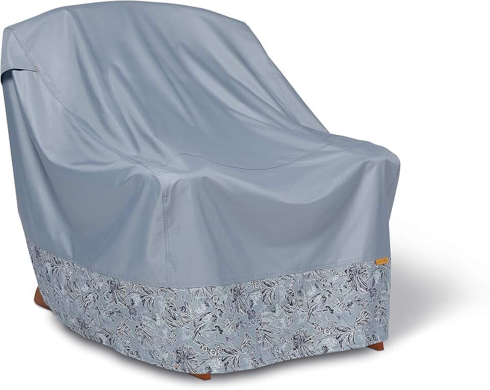 Classic Accessories for Vera Bradley Water-Resistant Adirondack Patio Chair Cover, 32 x 34 x 32 Inch, Rain Forest Toile Gray