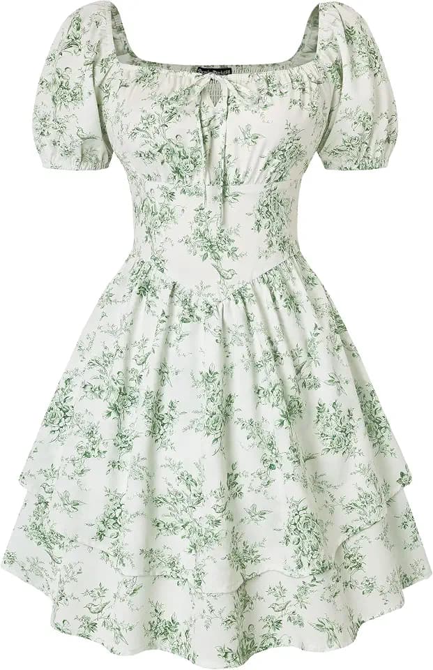Scarlet Darkness Floral Corset Dress for Women Cute Summer Mini Sundress