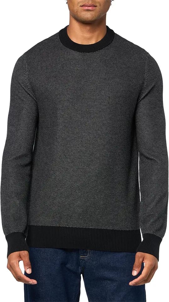 BOSS Men's Mock Turtle Cotton Blend Sweater