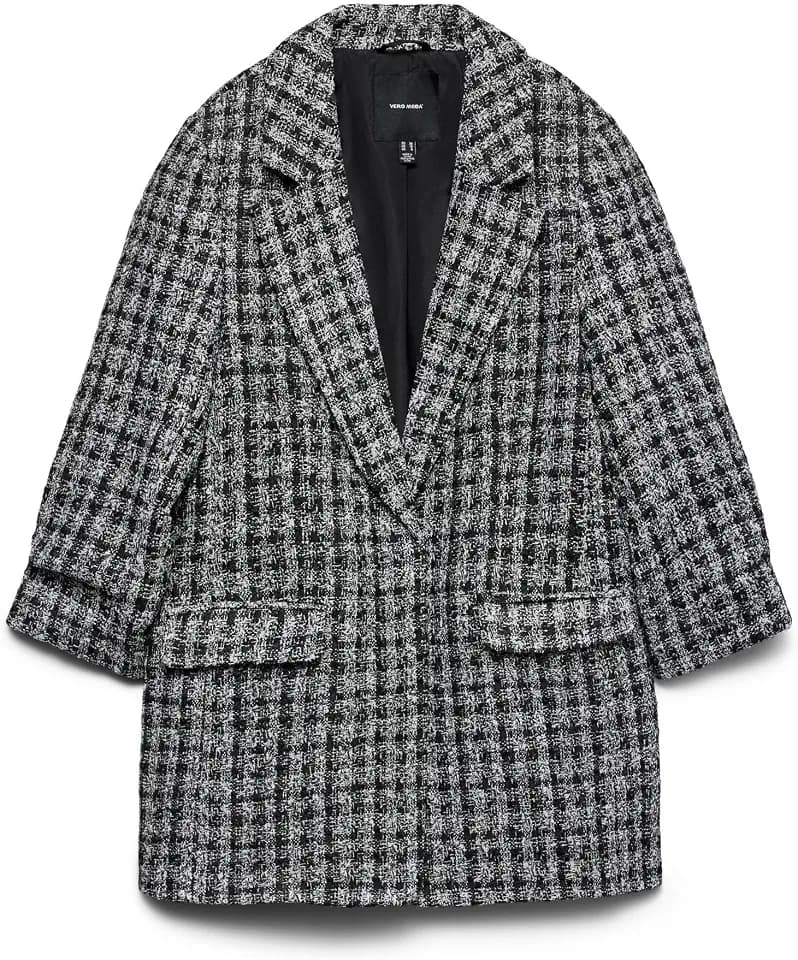 VERO MODA Vmfrida 3/4 Regular Blazer Noos, Schwarz, 36 Damen, Schwarz, 34