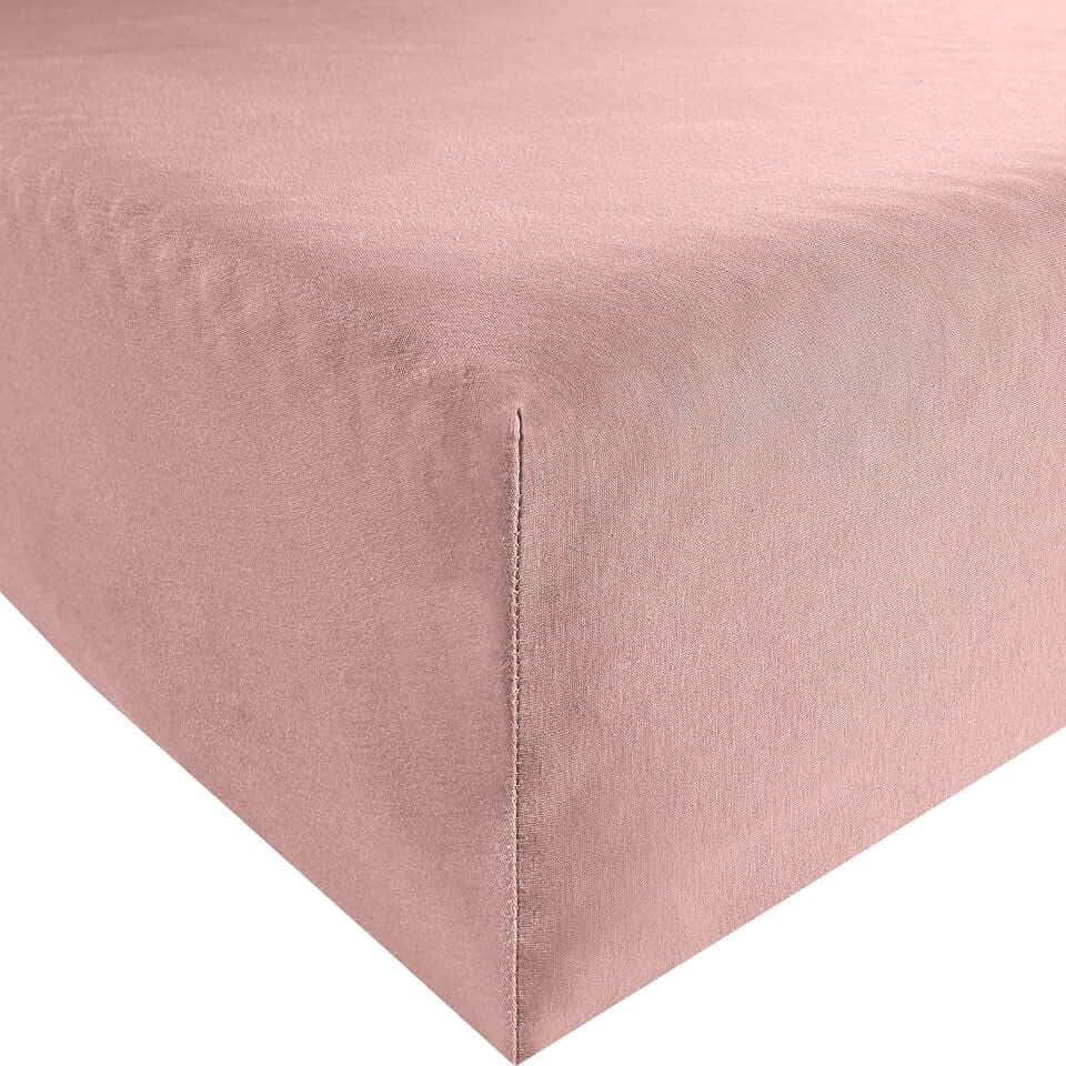 Bassetti Spannbettlaken Uni P5/746 Rosé Baumwolle/Elastan, Maße: 180cm x 200cm, 200cm x 220cm, 9235195