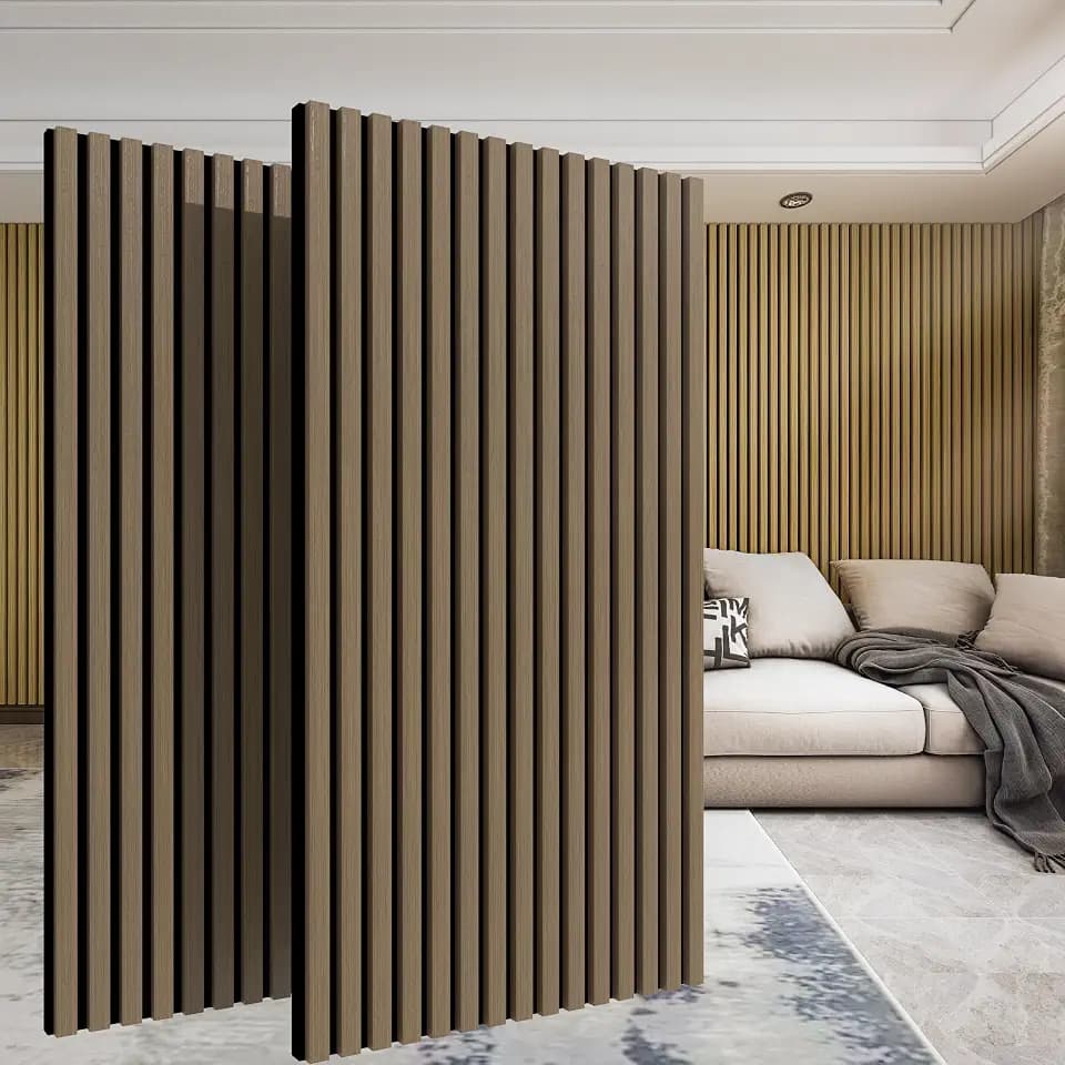 AMIGO Akustikpaneele holz,2 Stück 120 x 60cm - 1.44m² Wandpaneele holz Holzpaneele wand als Schallschutzplatten,Wandverkleidung Holzoptik für Wanddeko Wohnzimmer, Büro, Küche,Helle Eiche