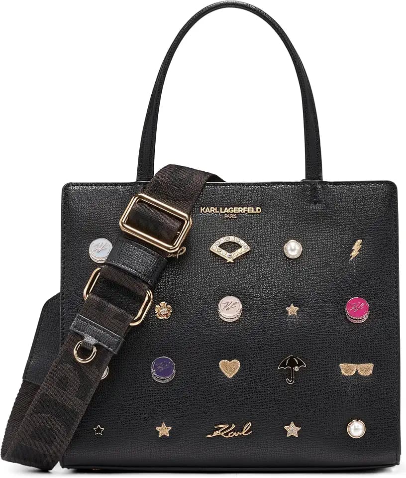 KARL LAGERFELD Paris Maybelle Satchel with Pins