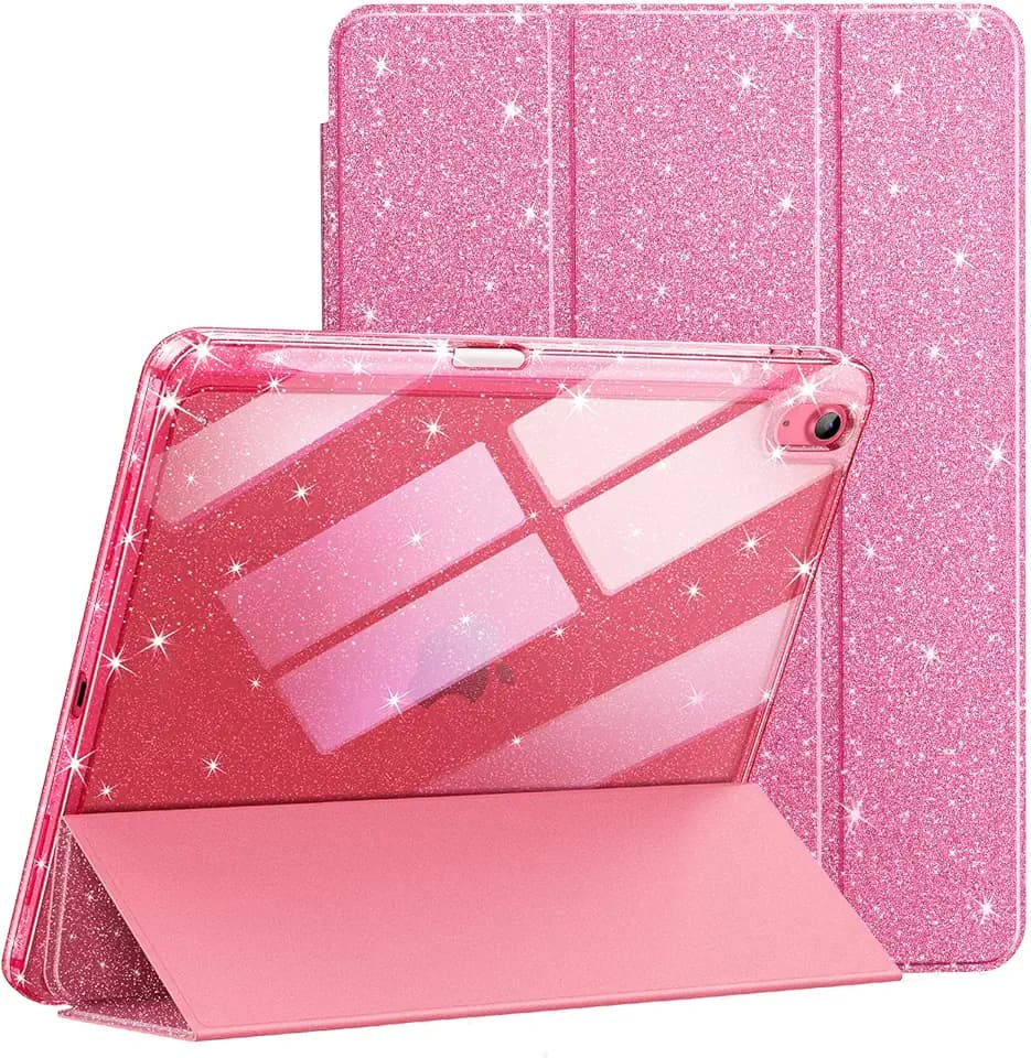 JETech Glitter Case for iPad (A16) 11th/10th Gen, Pink