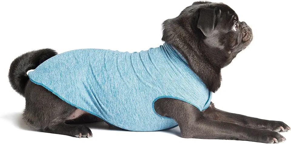 Goldpaw Dog Sun Shirt with UV Protection, Ocean Blue, Size 20