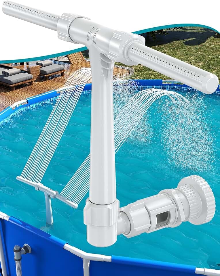 SUMMERBUDDY Dual Spray Pool Fountain for Above & In-Ground Pools