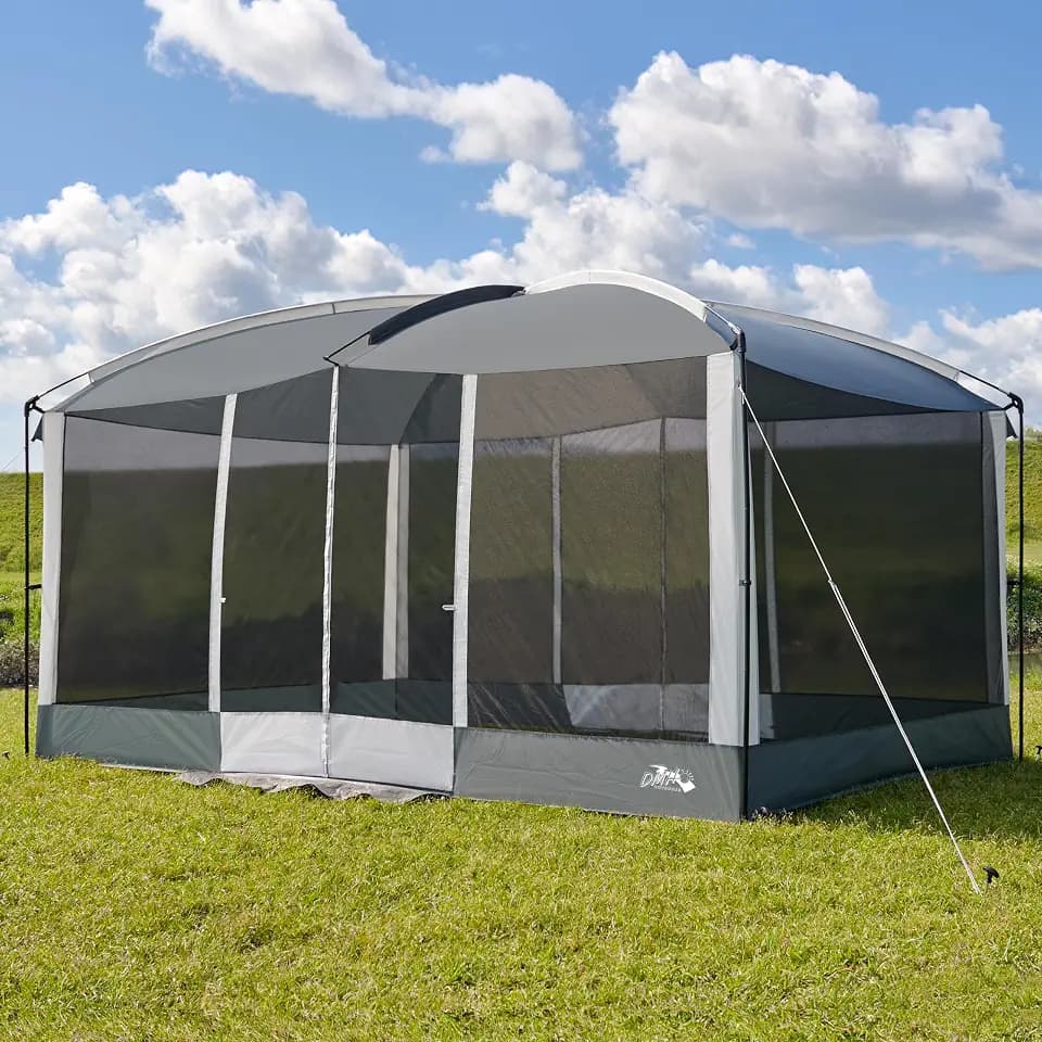 DMH OUTDOORS Screen House Tent 13x9 FT with Netting Mesh & 2 Magnetic Doors