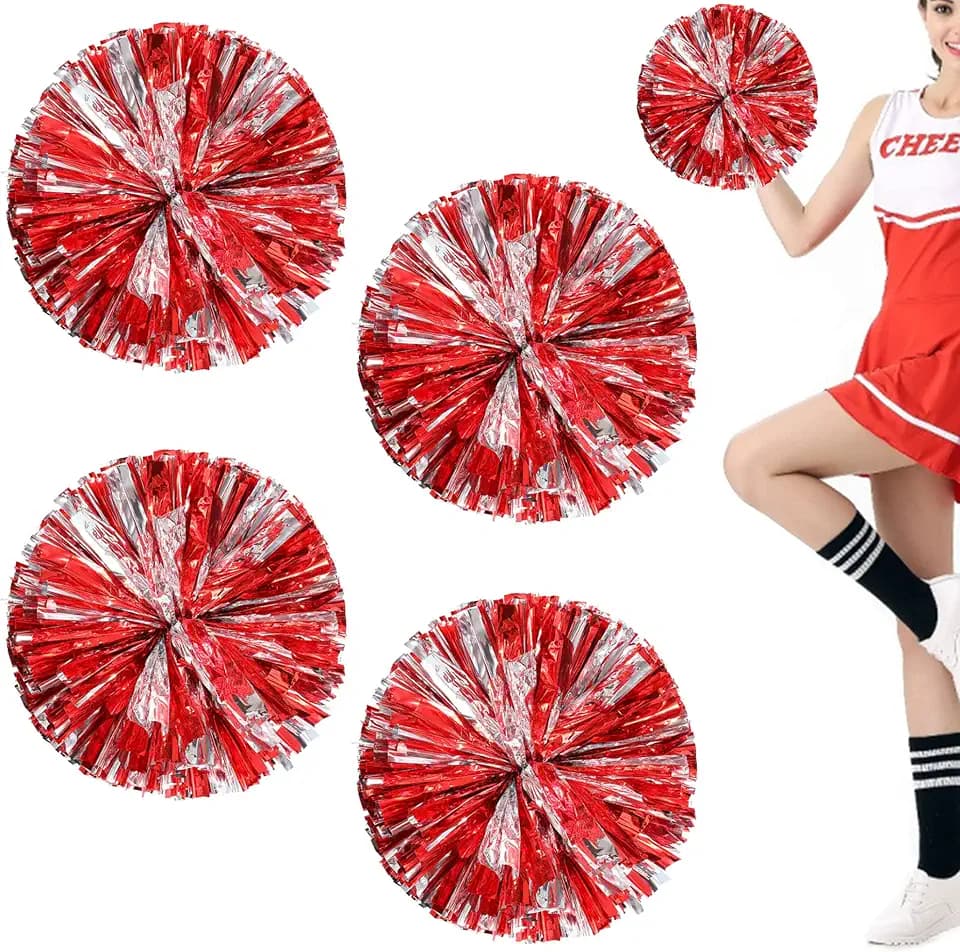 Cheer Leader Poms Pom Girl Sportive Jubel des Teams, lebhaft, Ball, Zubehör, Cheerleading, Sport, Teamspiele, Pompons, Pompons, Mädchen, Kinder, Spiele, Poms, Förderung des Geistes, 4 Stück