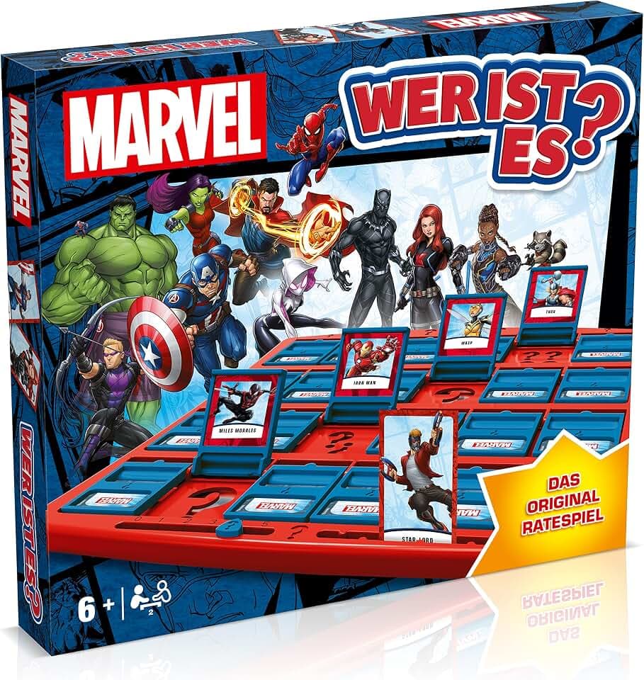 Winning Moves Wer ist es? Marvel Edition - Wer ist es Spiel Marvel Brettspiel für Kinder - Fanartikel - Gesellschaftsspiele für Familien - 2 Spieler ab 10+ Jahren - Deutsch