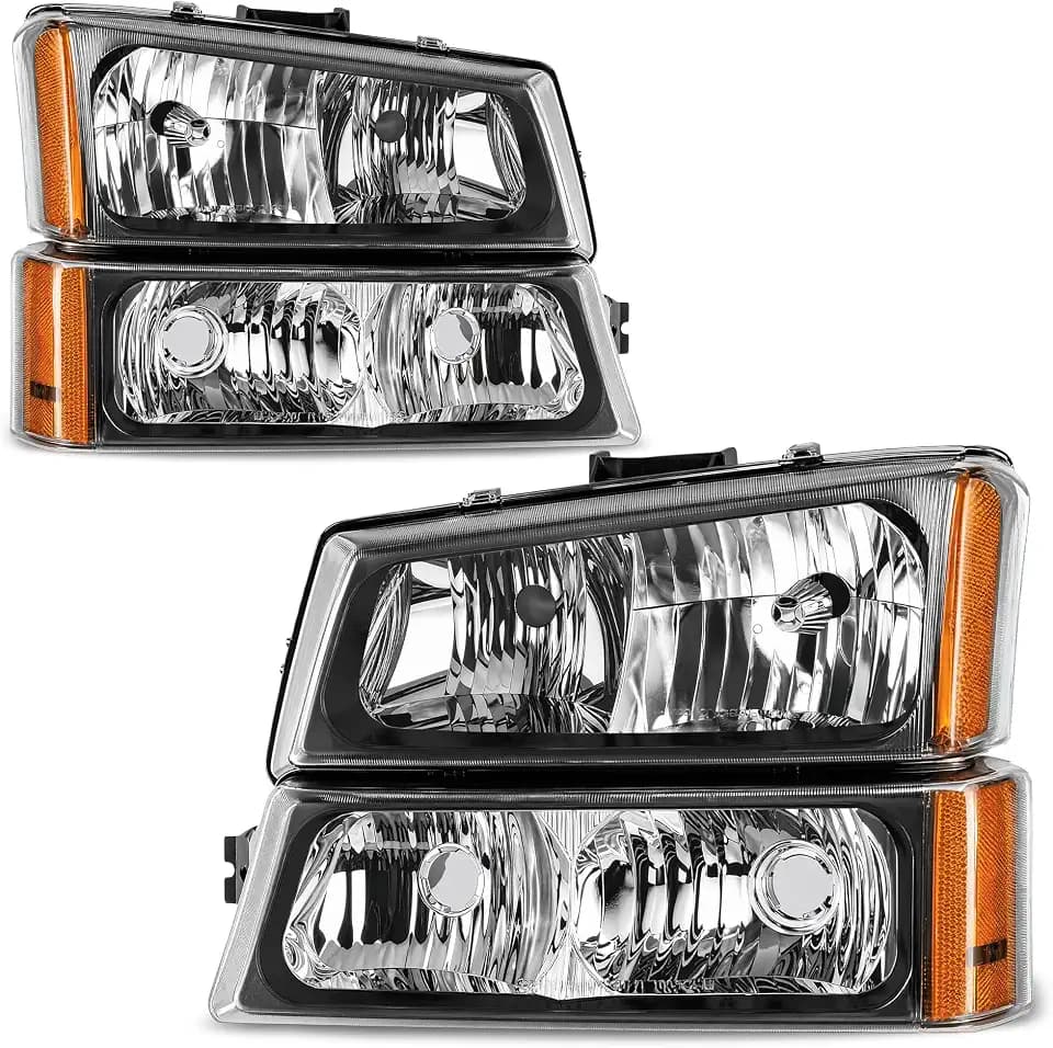 AUTOSAVER88 Headlight Assembly Compatible with Chevy Silverado 2003-2006