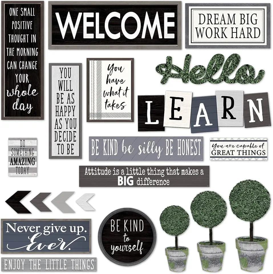 Teacher Created Resources Modern Farmhouse Wall Décor Bulletin Board (TCR8505)