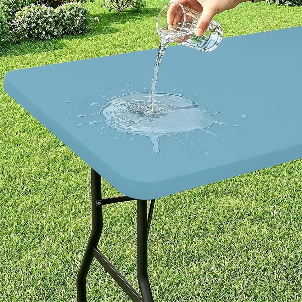 misaya Elastic Fitted Table Cloth with Flannel Backing