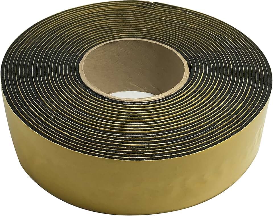 Frost King IT30/8 Rubber Insulation Tape, 2in Wide x 1/8in Thick x 30ft Long, Black