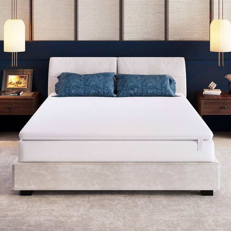 EGOHOME Topper 140x200cm Memory Foam Matratzentopper 8cm Höhe, H2 Öko-TEX® Zertifiziert Hochwertige Matratzenauflage, Atmungsaktiv 3D-Netz Bezug, Matratzen Topper 140x200 für Boxspringbett