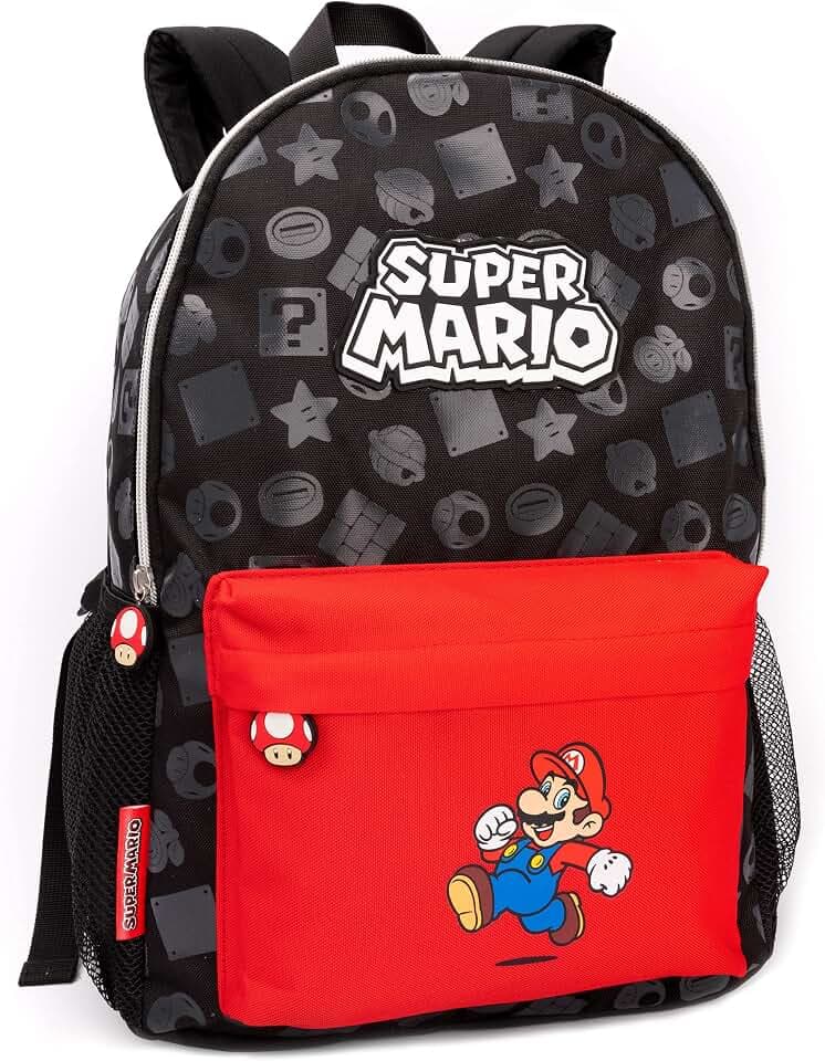 Super Mario Mario Nintendo Rucksack für Jungen & Mädchen | Kids Options Schulrucksack