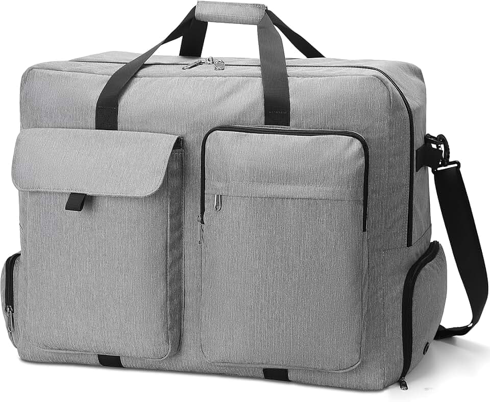100L Reisetasche mit Schuhfach, Wassserabweisend & Reißfest, Faltbare Reisetaschen Groß für Reisen, Umzüge, Urlaub, Aufbewahrungstasche für Männer und Frauen