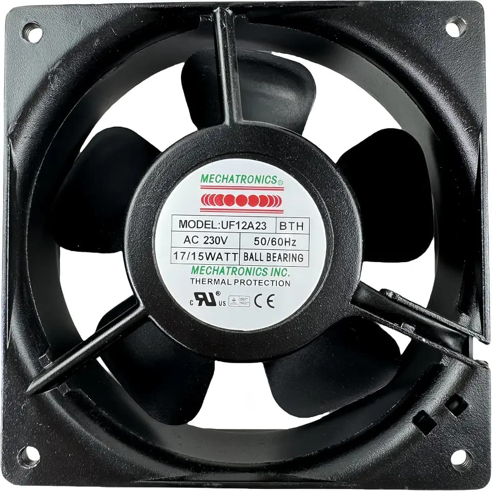 for Mechatronics Cooling Fan UF12A23-BTH 120x120x38mm AC 230V 17/15W, High Speed Fan 50/60Hz AC AXIAL Fan UF12A23 BTH