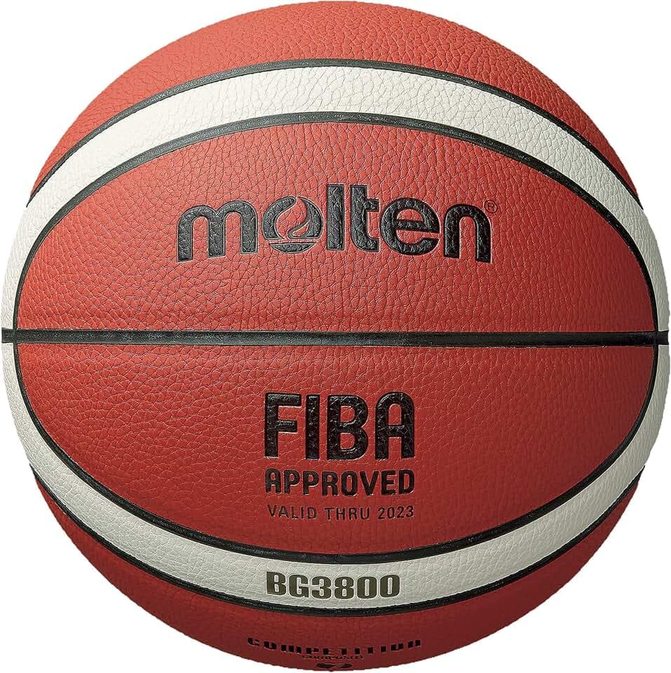Molten FIBA Approved Basketball, 7 inches, 12 Panel, 2-Tone Design, Orange/Cream, 1 Pack