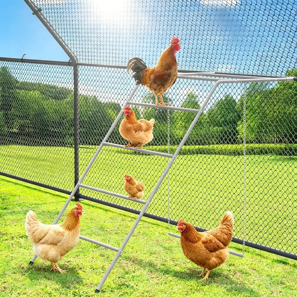 Chicken Roosting Bars with Swing Chicken Perch for Coop